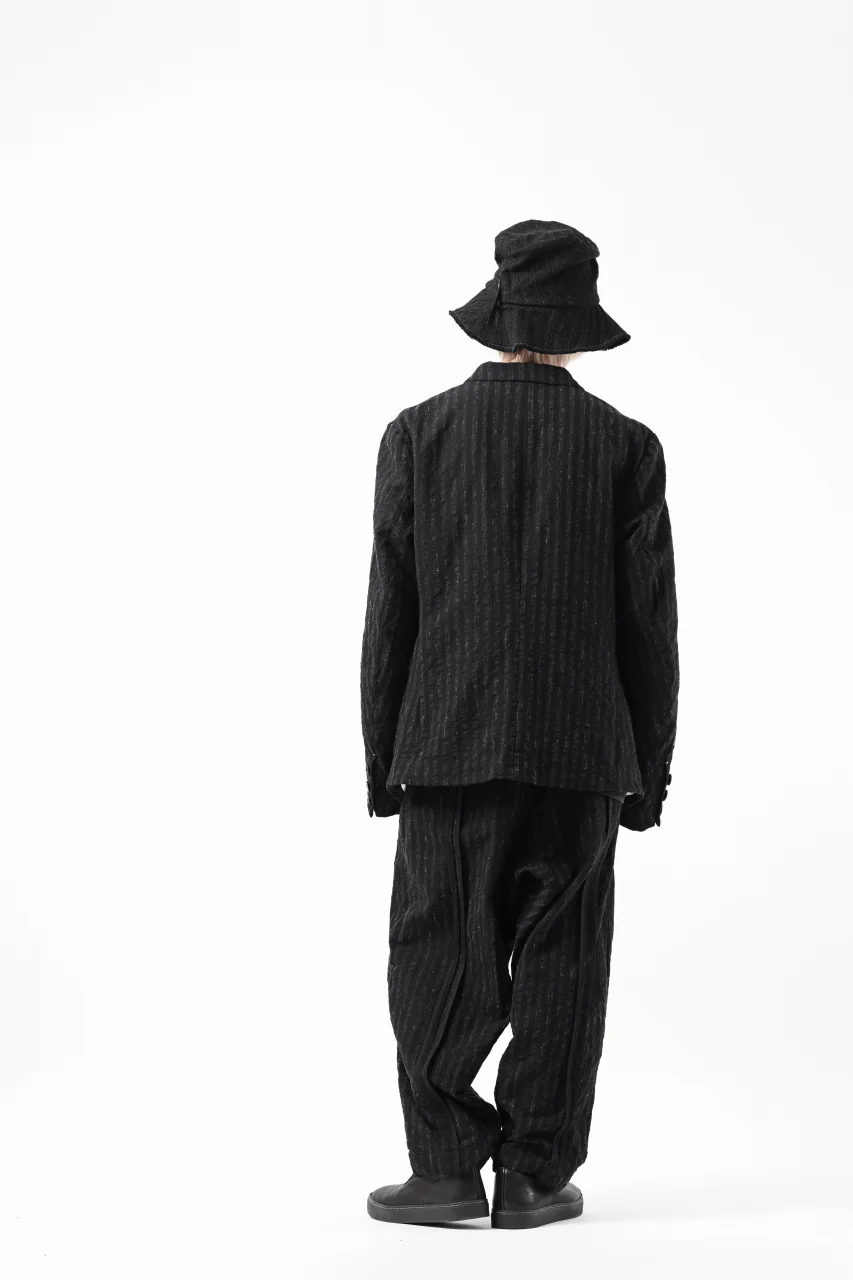 KLASICA SABRON CONSTRUCTED TROUSERS / LIGHT WEIGHT BLUR STRIPES (INK BLACK) - Image 40