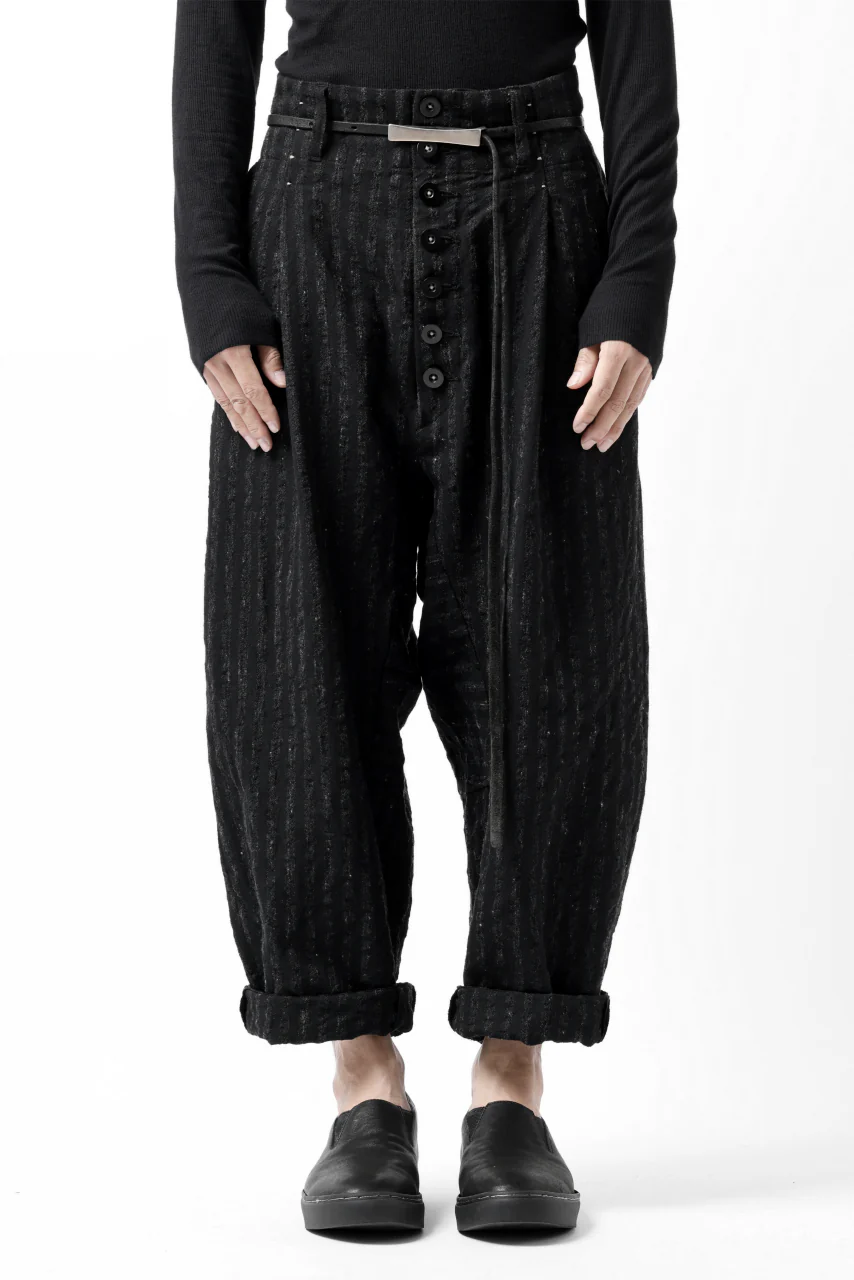 KLASICA SABRON CONSTRUCTED TROUSERS / LIGHT WEIGHT BLUR STRIPES (INK BLACK) - Image 47