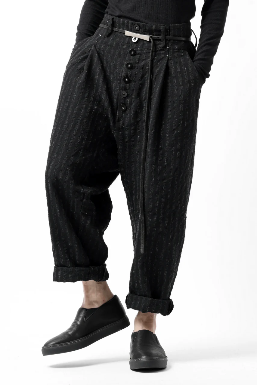KLASICA SABRON CONSTRUCTED TROUSERS / LIGHT WEIGHT BLUR STRIPES (INK BLACK) - Image 49