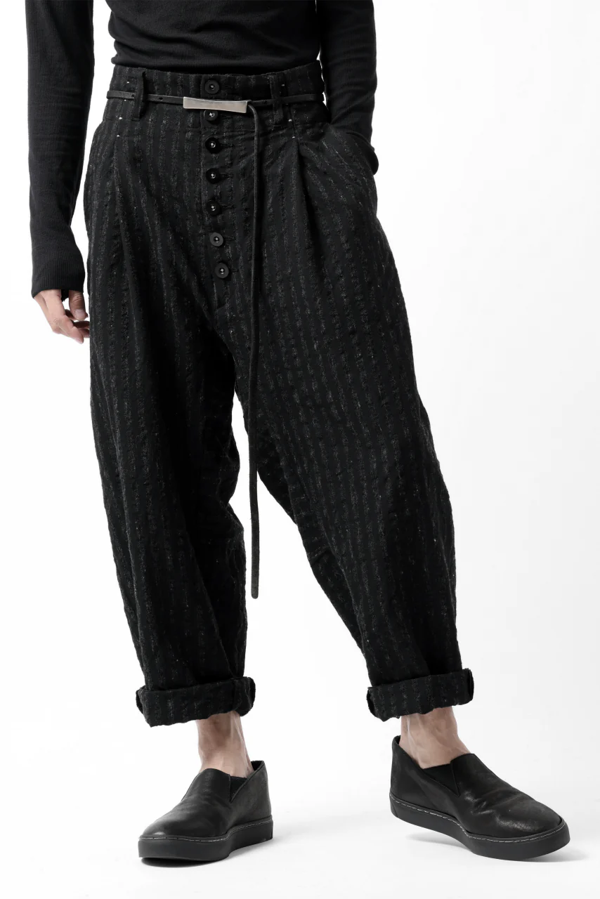 KLASICA SABRON CONSTRUCTED TROUSERS / LIGHT WEIGHT BLUR STRIPES (INK BLACK) - Image 52