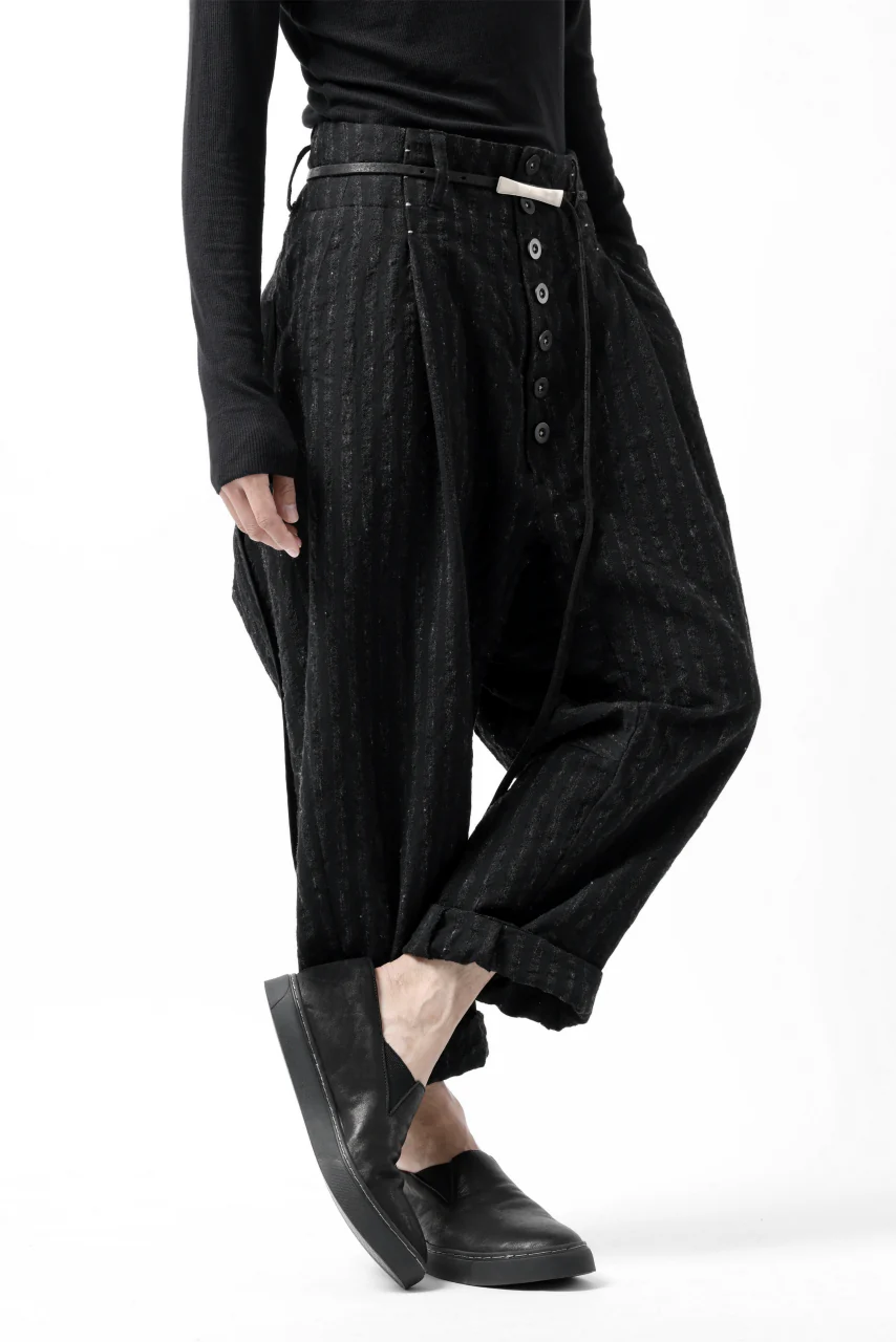 KLASICA SABRON CONSTRUCTED TROUSERS / LIGHT WEIGHT BLUR STRIPES (INK BLACK) - Image 53