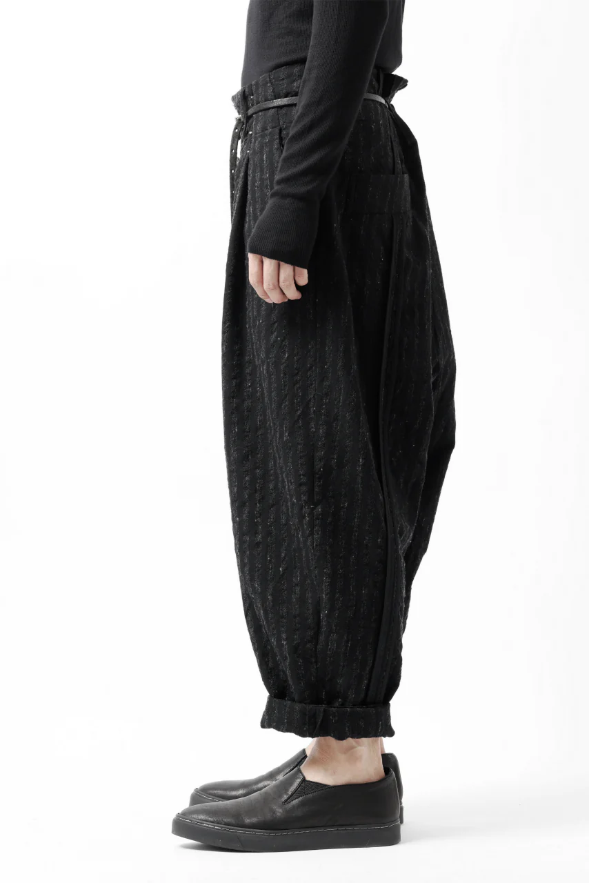 KLASICA SABRON CONSTRUCTED TROUSERS / LIGHT WEIGHT BLUR STRIPES (INK BLACK) - Image 54