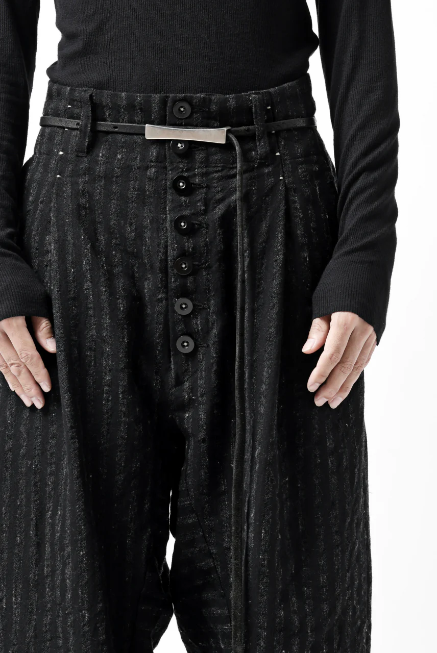 KLASICA SABRON CONSTRUCTED TROUSERS / LIGHT WEIGHT BLUR STRIPES (INK BLACK) - Image 58