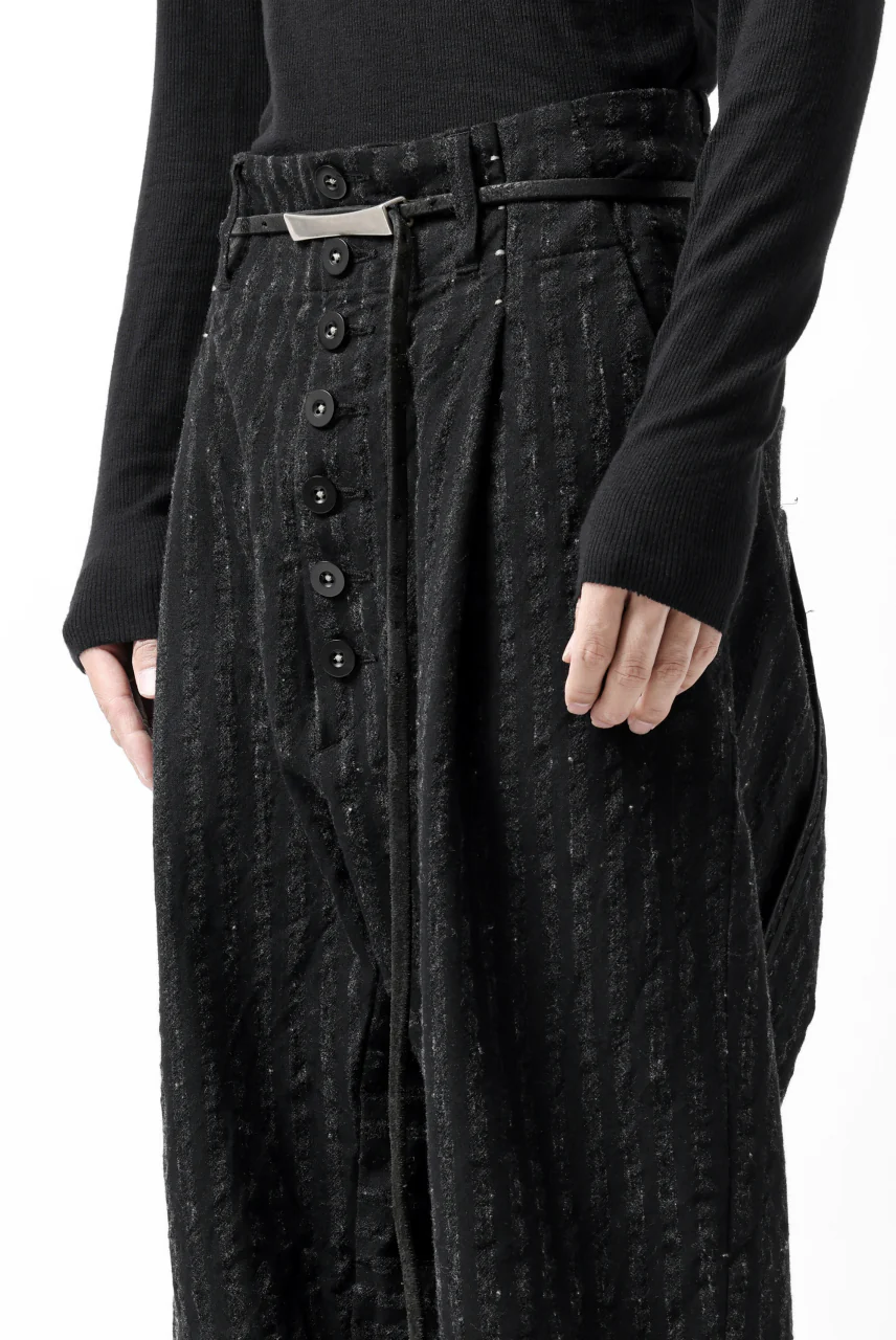 KLASICA SABRON CONSTRUCTED TROUSERS / LIGHT WEIGHT BLUR STRIPES (INK BLACK) - Image 59