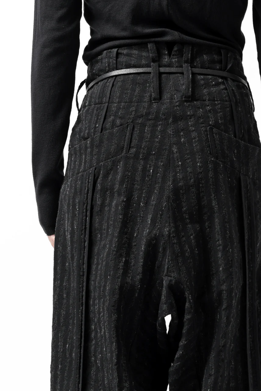 KLASICA SABRON CONSTRUCTED TROUSERS / LIGHT WEIGHT BLUR STRIPES (INK BLACK) - Image 62