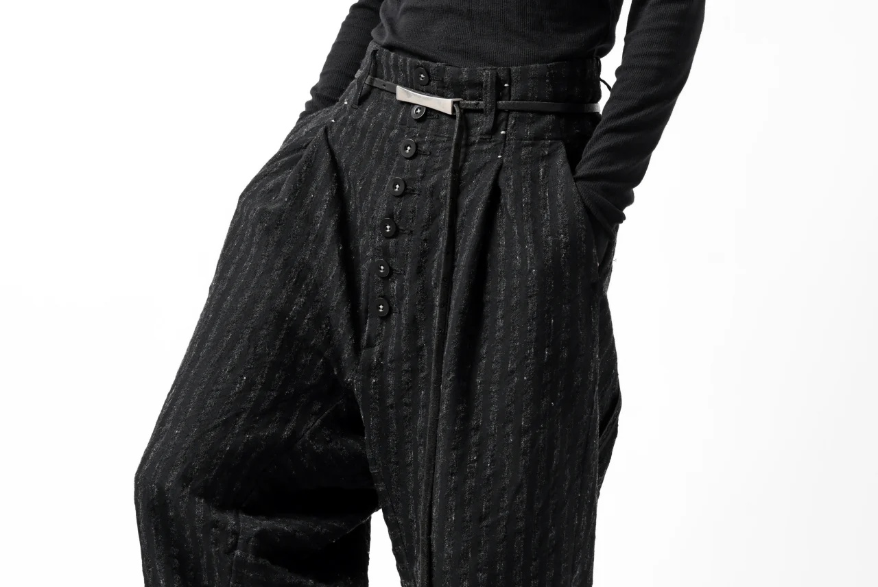 KLASICA SABRON CONSTRUCTED TROUSERS / LIGHT WEIGHT BLUR STRIPES (INK BLACK) - Image 67