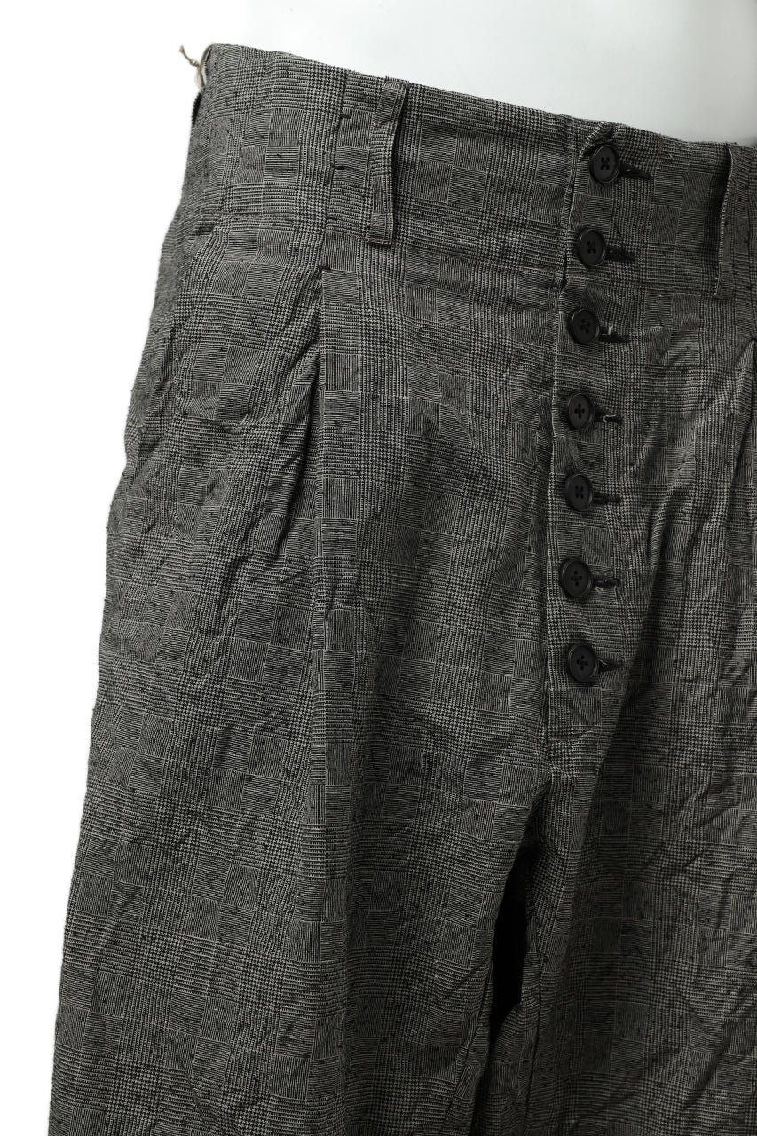 KLASICA SABRON CONSTRUCTED TROUSERS / ORIGINAL PONGEE NEP (GLEN CHECK) - Image 11