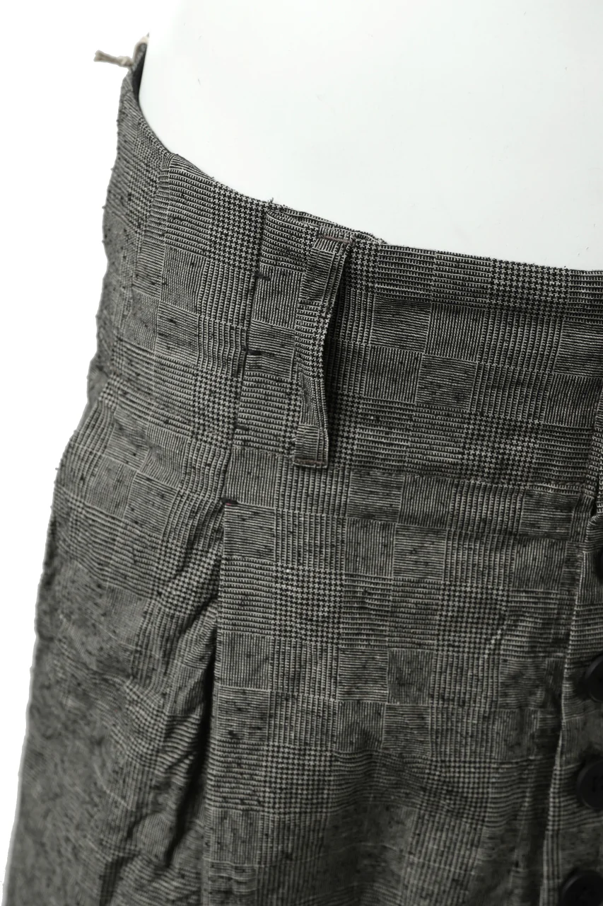 KLASICA SABRON CONSTRUCTED TROUSERS / ORIGINAL PONGEE NEP (GLEN CHECK) - Image 12
