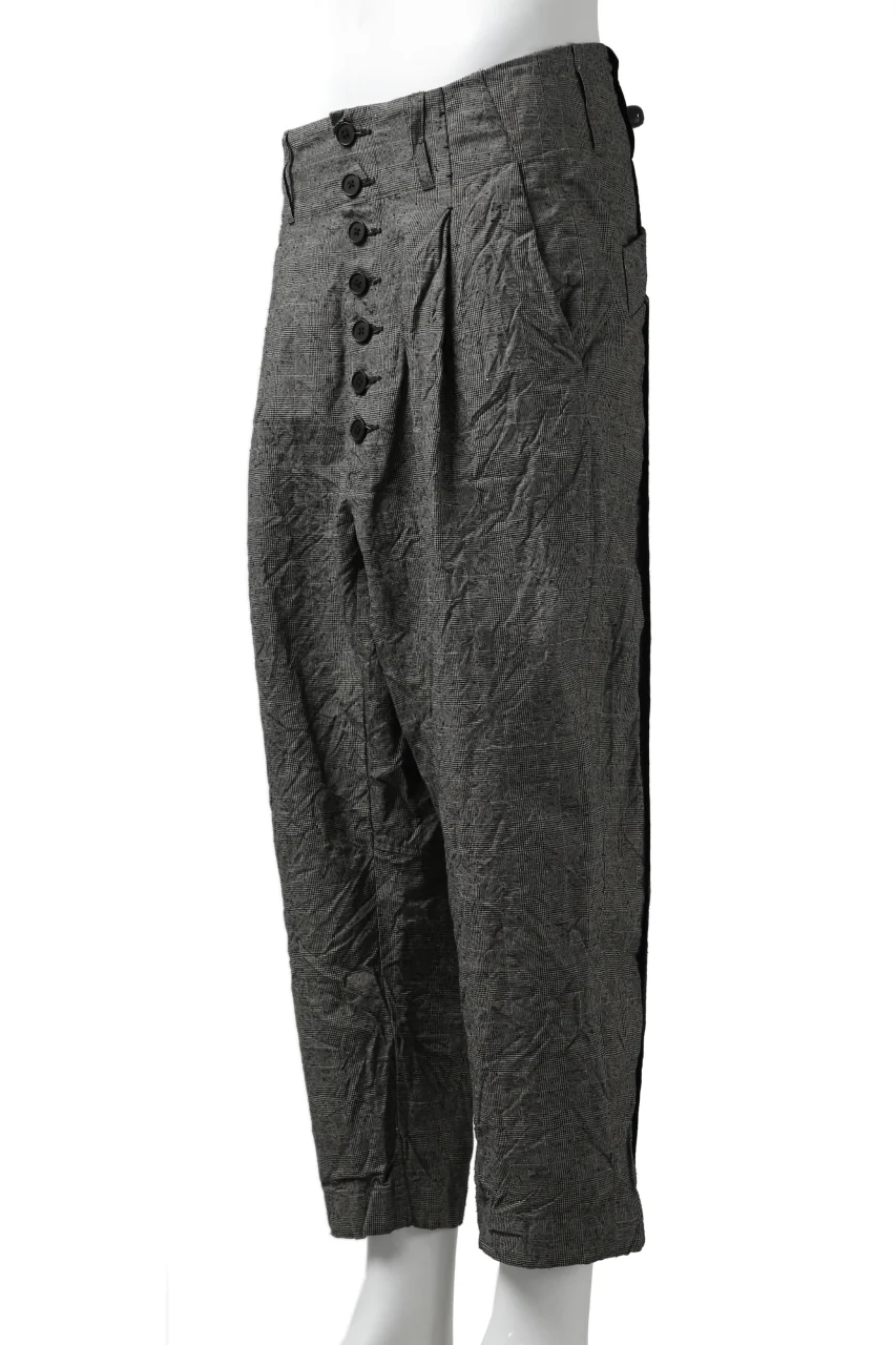 KLASICA SABRON CONSTRUCTED TROUSERS / ORIGINAL PONGEE NEP (GLEN CHECK) - Image 4