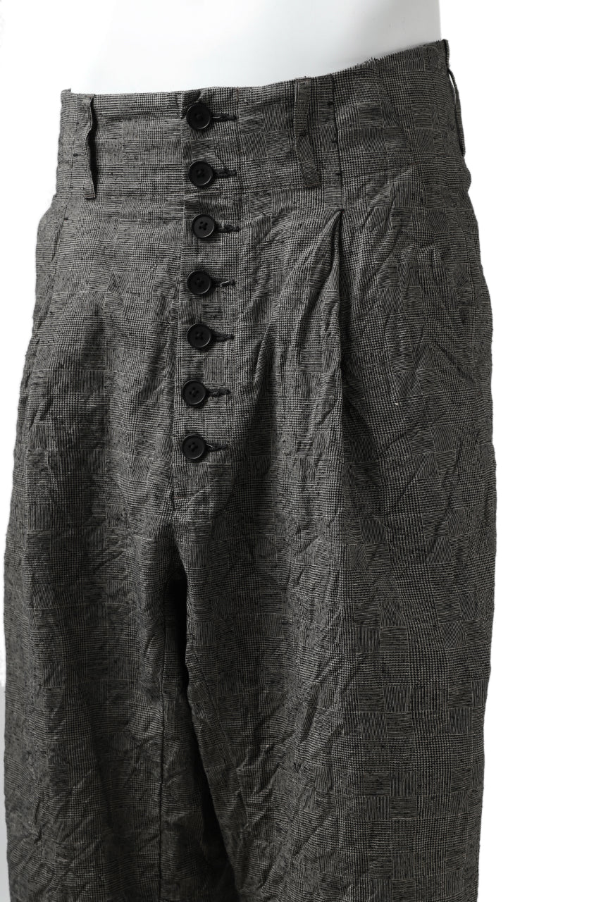 KLASICA SABRON CONSTRUCTED TROUSERS / ORIGINAL PONGEE NEP (GLEN CHECK) - Image 9