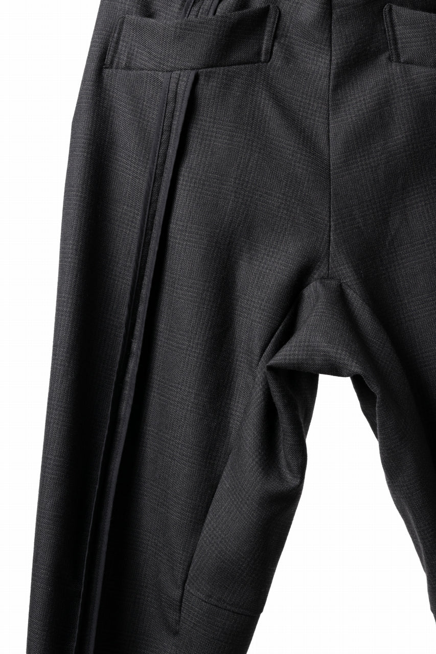 KLASICA SABRON CONSTRUCTED TROUSERS / REPULSION NIGHT GLEN CHECK WOOL (SHADOW CHECK) - Image 14