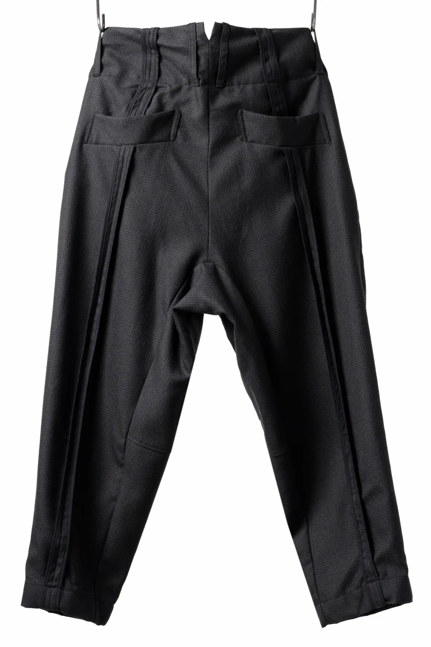 KLASICA SABRON CONSTRUCTED TROUSERS / REPULSION NIGHT GLEN CHECK WOOL (SHADOW CHECK) - Image 3
