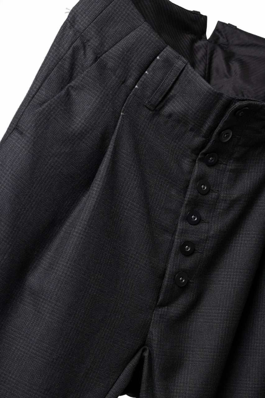 KLASICA SABRON CONSTRUCTED TROUSERS / REPULSION NIGHT GLEN CHECK WOOL (SHADOW CHECK) - Image 6