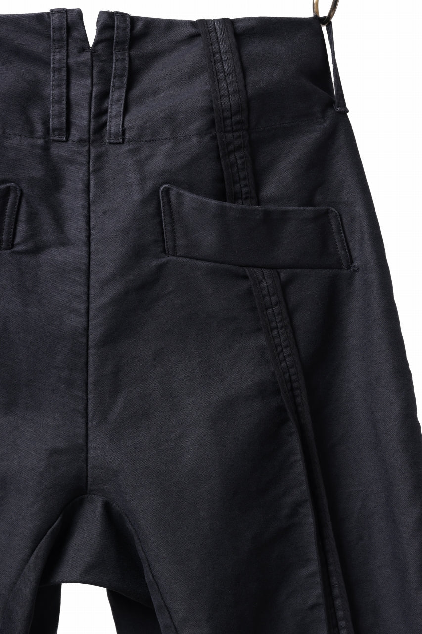 KLASICA SABRON CONSTRUCTED TROUSERS / SURPHER DYED MOLE SKIN (DEEP SEA) - Image 11