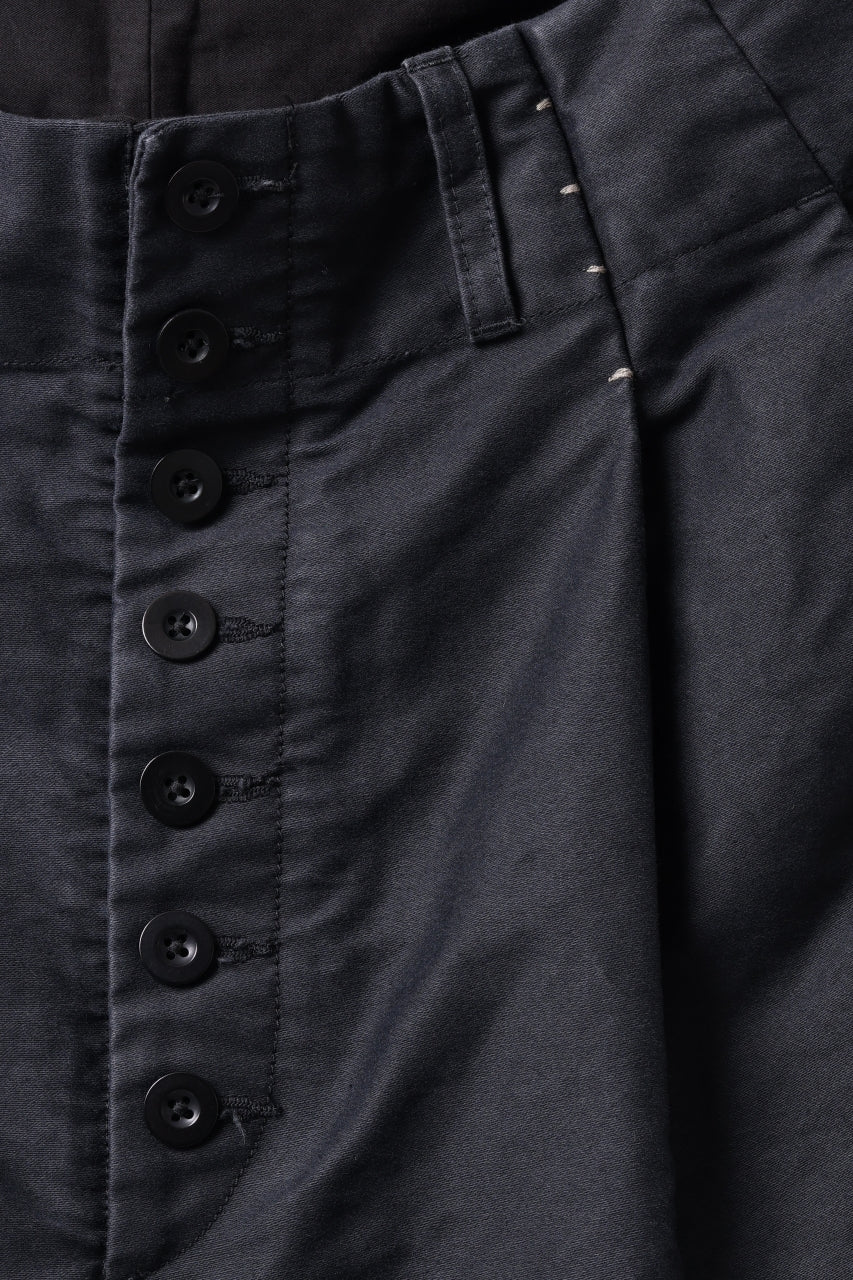 KLASICA SABRON CONSTRUCTED TROUSERS / SURPHER DYED MOLE SKIN (DEEP SEA) - Image 3