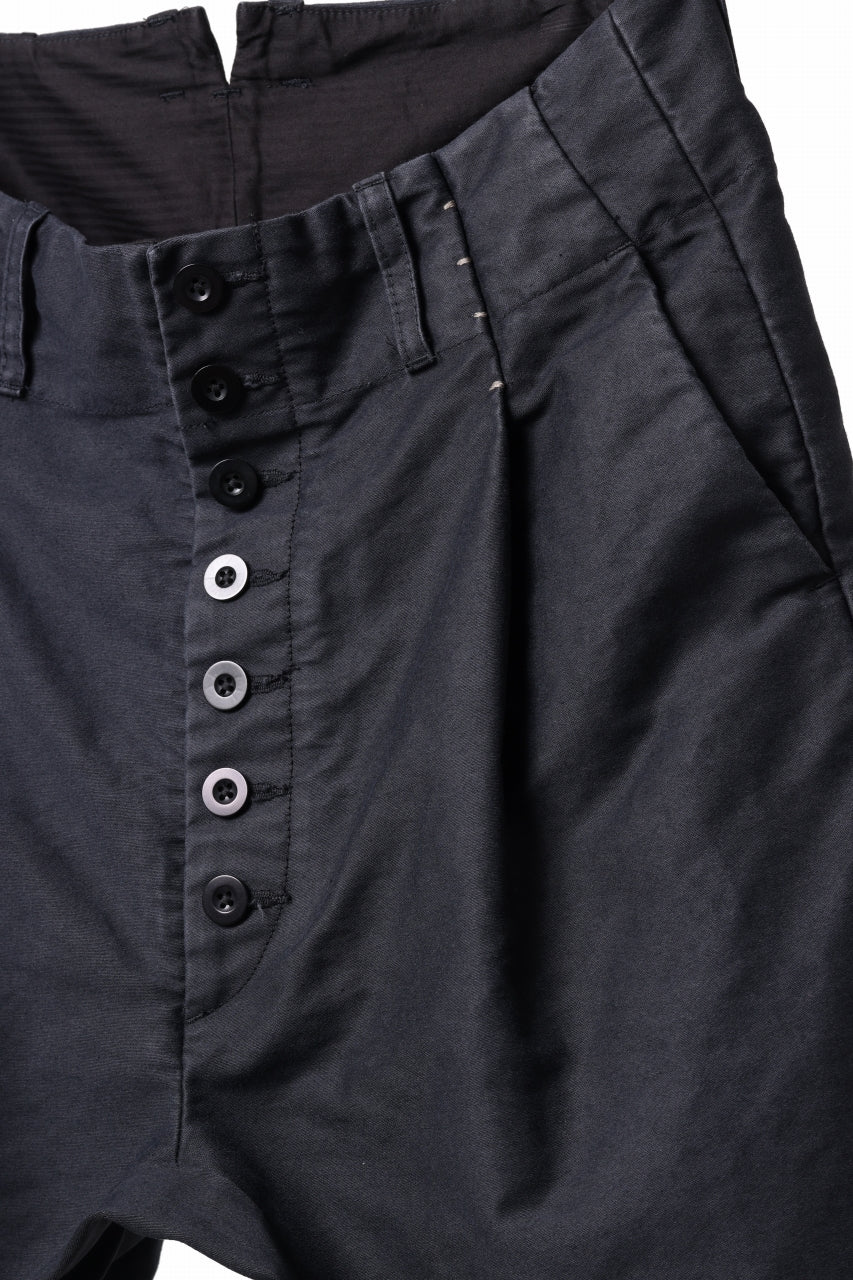 KLASICA SABRON CONSTRUCTED TROUSERS / SURPHER DYED MOLE SKIN (DEEP SEA) - Image 4