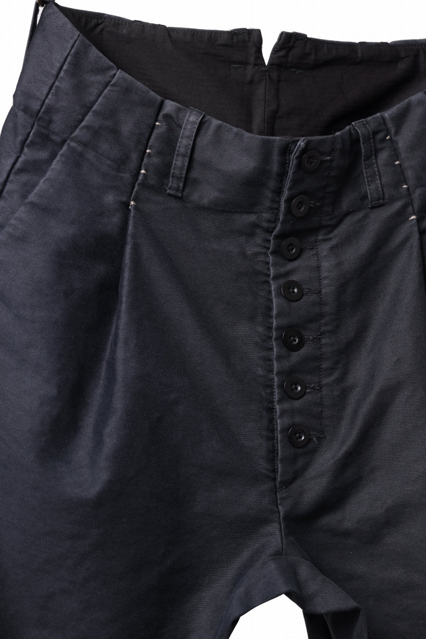 KLASICA SABRON CONSTRUCTED TROUSERS / SURPHER DYED MOLE SKIN (DEEP SEA) - Image 9
