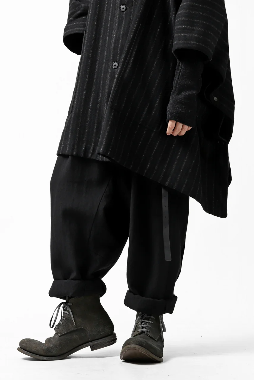 KLASICA SABRON WIDE TAPERED TROUSERS / MONOTONE HOUND TOOTH (BLACK) - Image 12