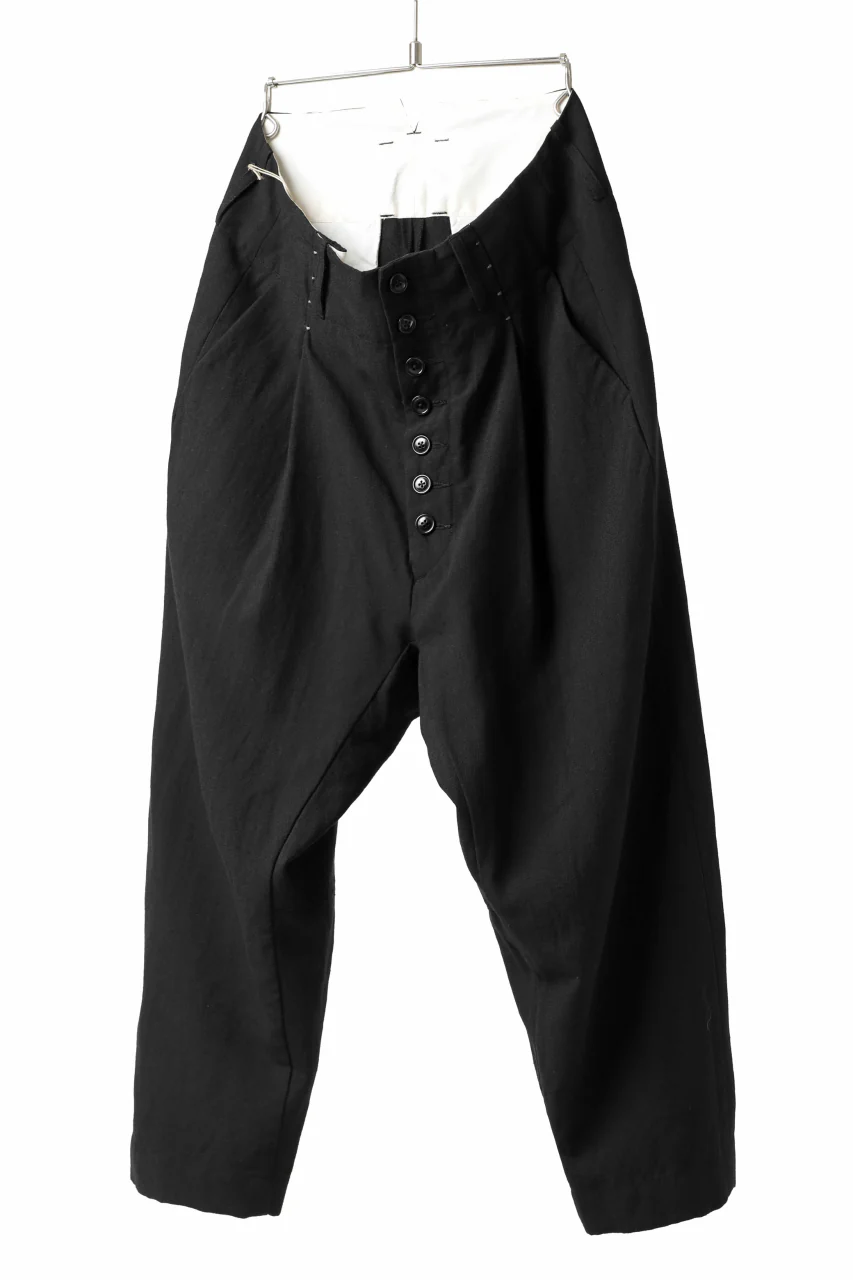 KLASICA SABRON WIDE TAPERED TROUSERS / MONOTONE HOUND TOOTH (BLACK) - Image 13