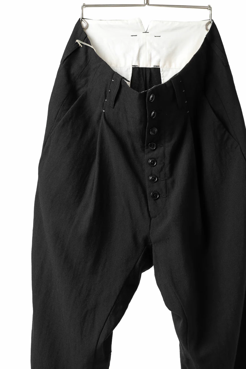 KLASICA SABRON WIDE TAPERED TROUSERS / MONOTONE HOUND TOOTH (BLACK) - Image 15