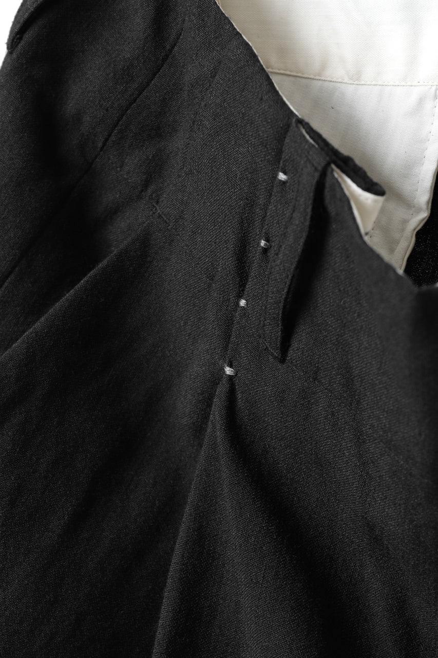 KLASICA SABRON WIDE TAPERED TROUSERS / MONOTONE HOUND TOOTH (BLACK) - Image 16