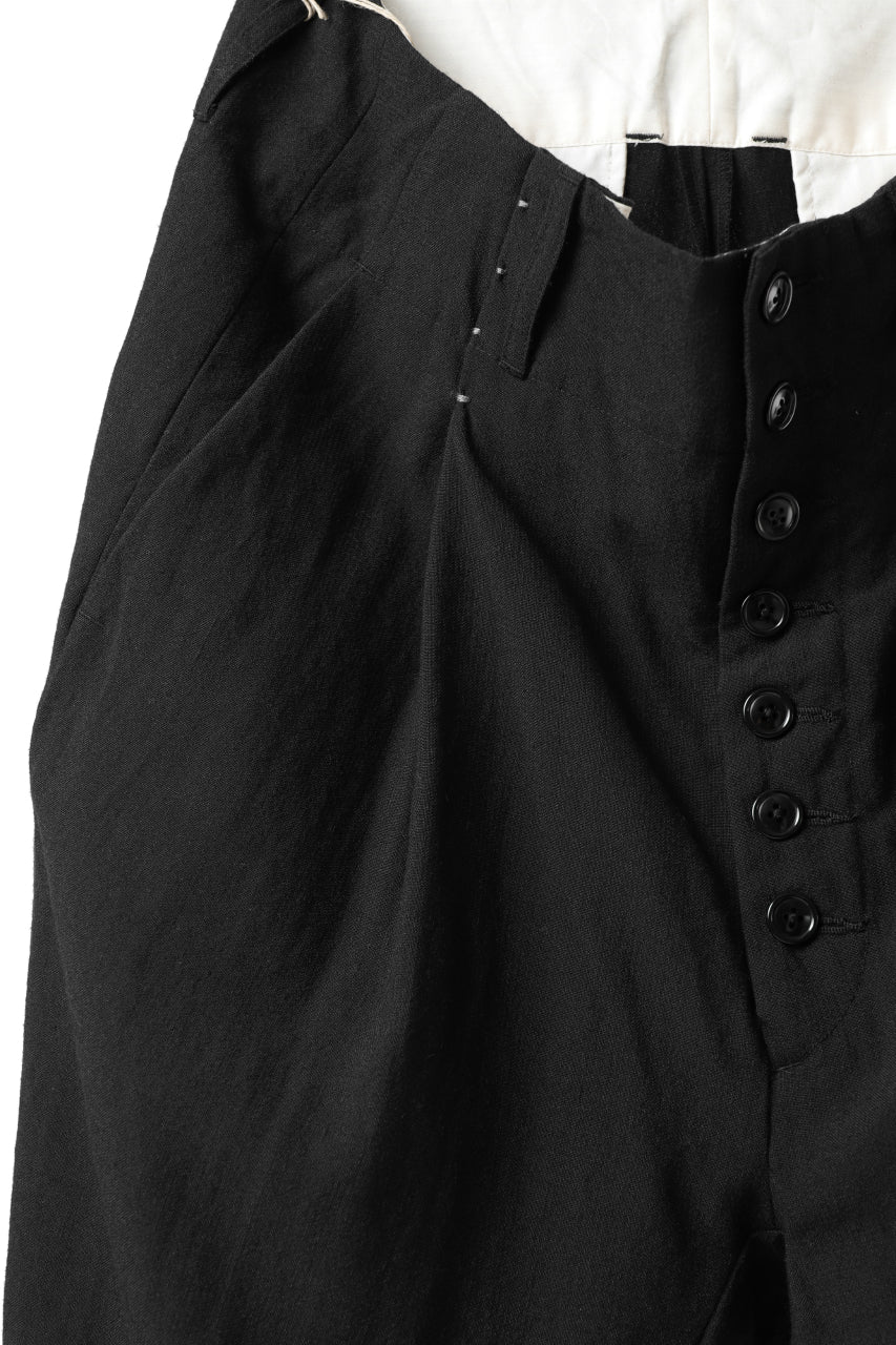 KLASICA SABRON WIDE TAPERED TROUSERS / MONOTONE HOUND TOOTH (BLACK) - Image 17