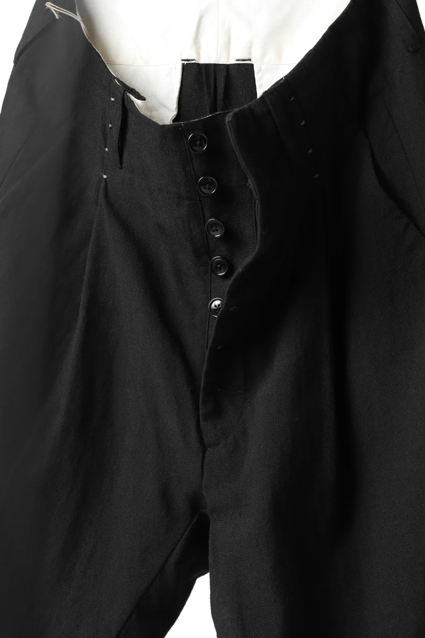KLASICA SABRON WIDE TAPERED TROUSERS / MONOTONE HOUND TOOTH (BLACK) - Image 19