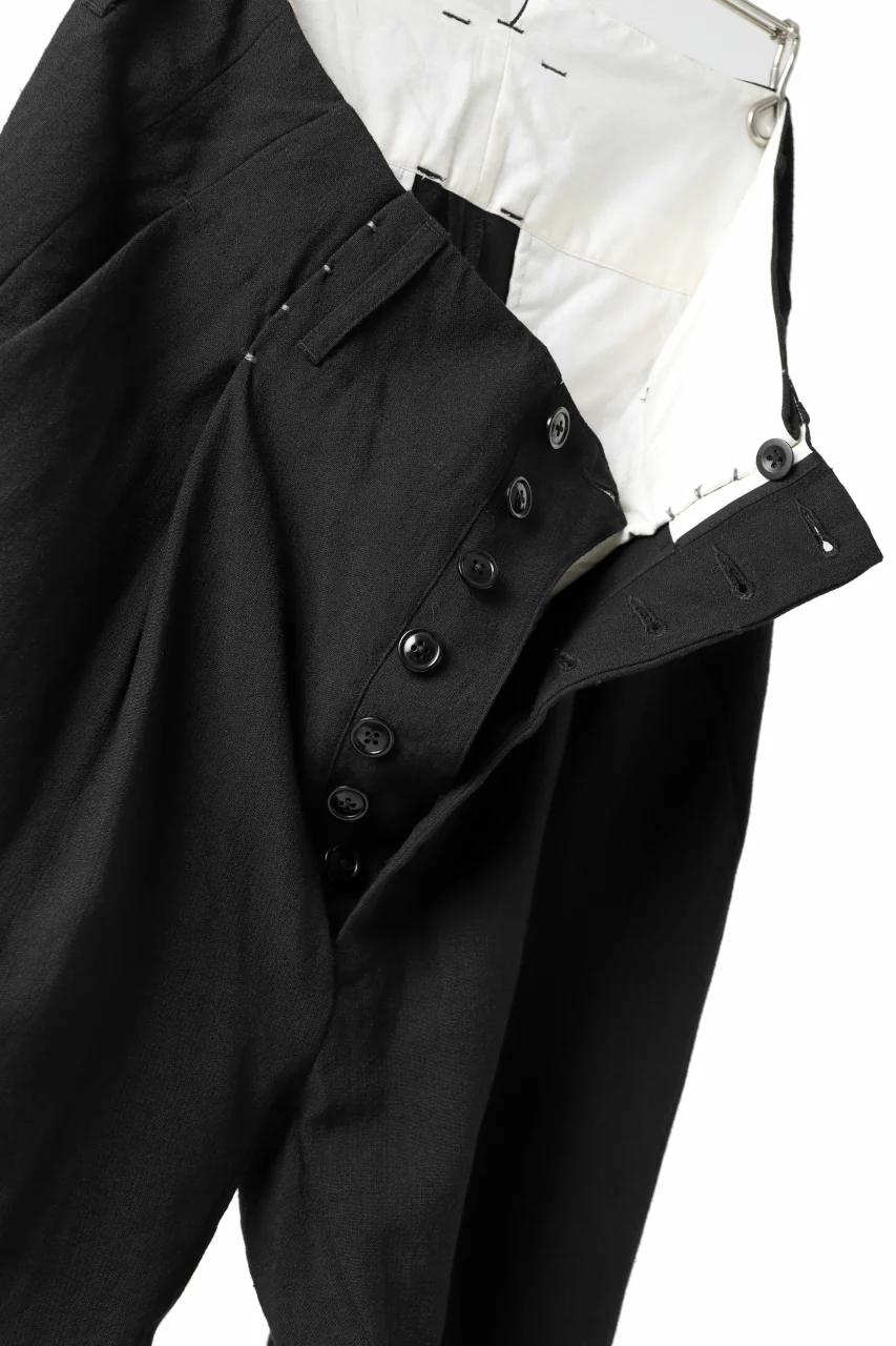 KLASICA SABRON WIDE TAPERED TROUSERS / MONOTONE HOUND TOOTH (BLACK) - Image 20