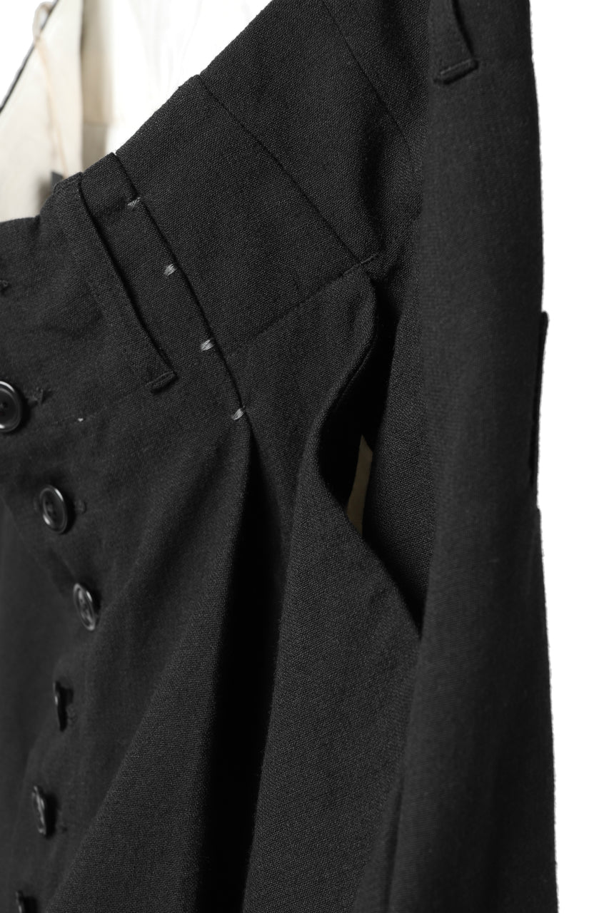 KLASICA SABRON WIDE TAPERED TROUSERS / MONOTONE HOUND TOOTH (BLACK) - Image 21