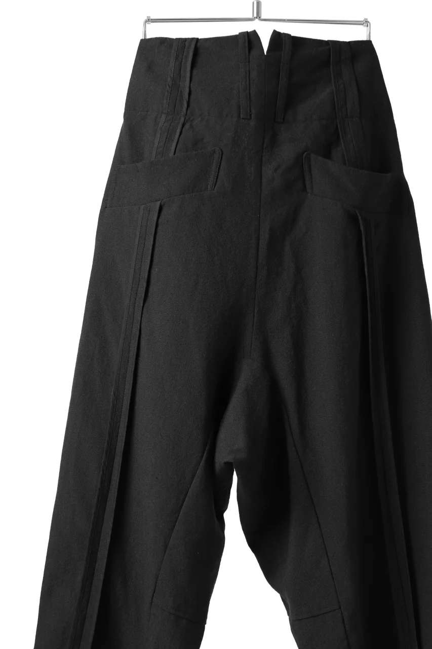KLASICA SABRON WIDE TAPERED TROUSERS / MONOTONE HOUND TOOTH (BLACK) - Image 24
