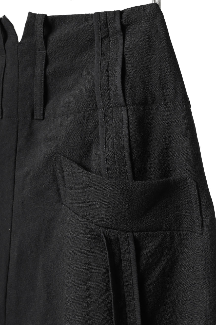 KLASICA SABRON WIDE TAPERED TROUSERS / MONOTONE HOUND TOOTH (BLACK) - Image 26