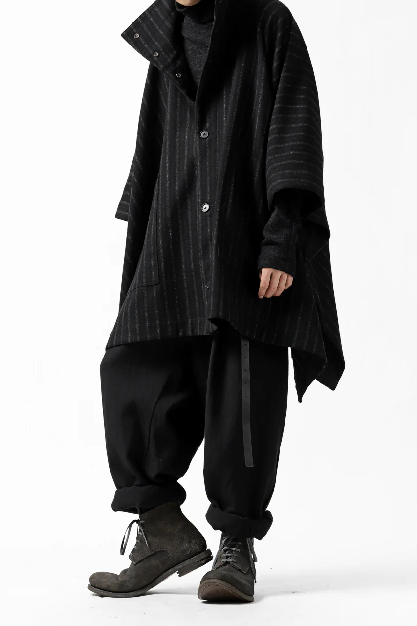 KLASICA SABRON WIDE TAPERED TROUSERS / MONOTONE HOUND TOOTH (BLACK) - Image 28