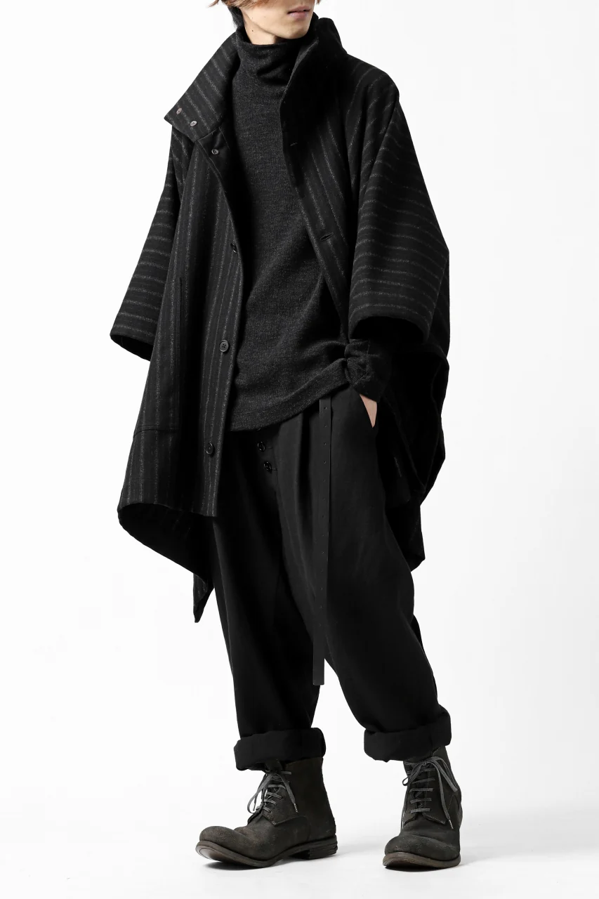 KLASICA SABRON WIDE TAPERED TROUSERS / MONOTONE HOUND TOOTH (BLACK) - Image 30