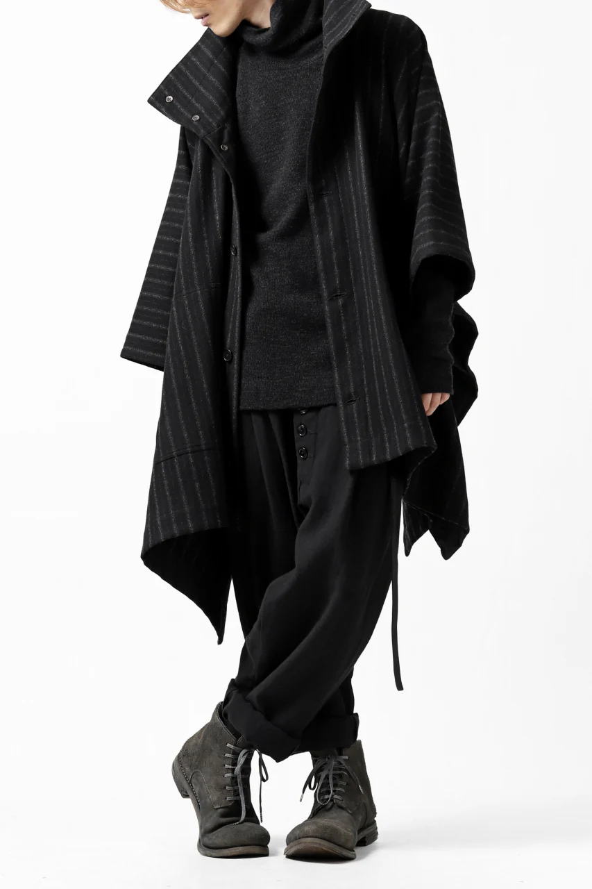 KLASICA SABRON WIDE TAPERED TROUSERS / MONOTONE HOUND TOOTH (BLACK) - Image 34
