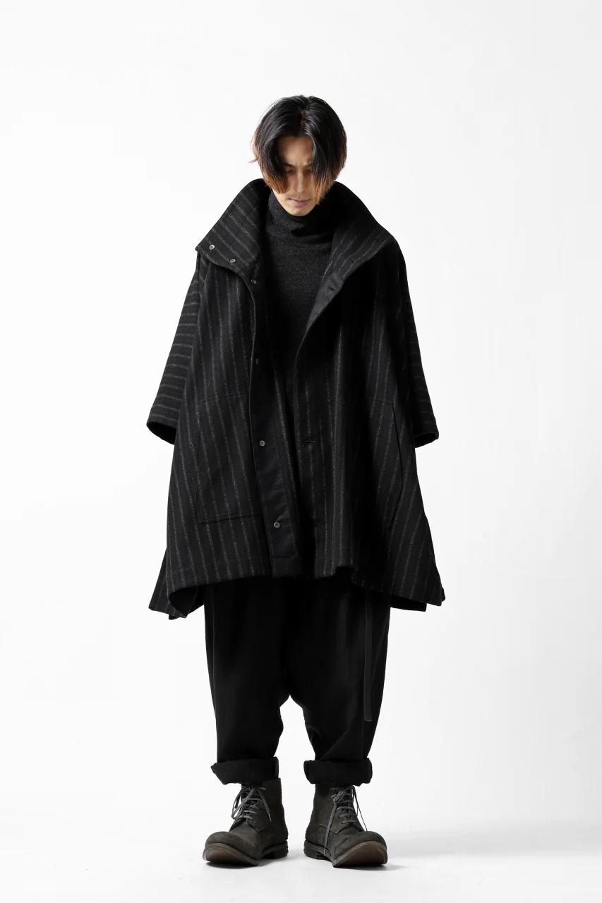 KLASICA SABRON WIDE TAPERED TROUSERS / MONOTONE HOUND TOOTH (BLACK) - Image 35