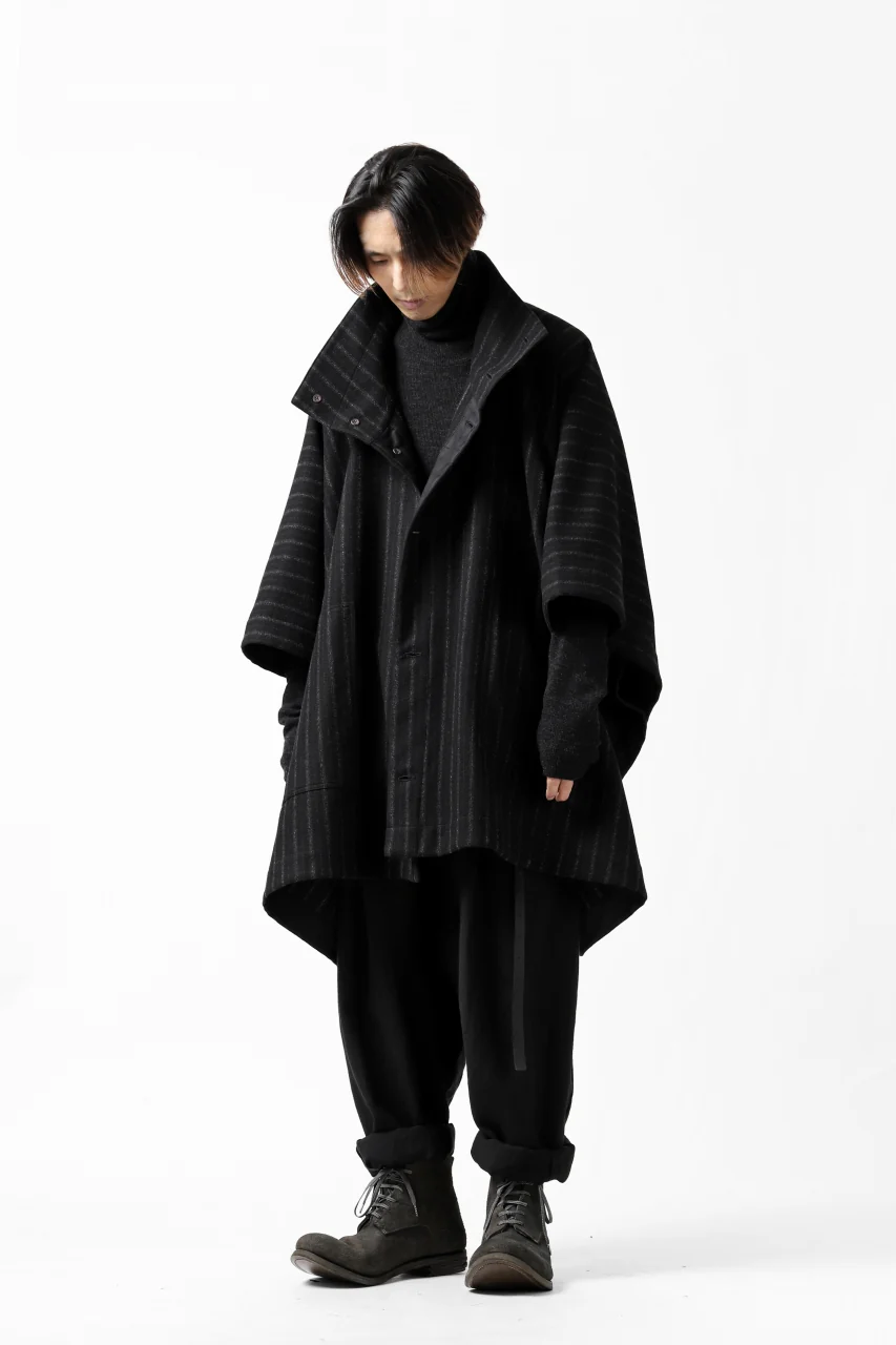 KLASICA SABRON WIDE TAPERED TROUSERS / MONOTONE HOUND TOOTH (BLACK) - Image 39
