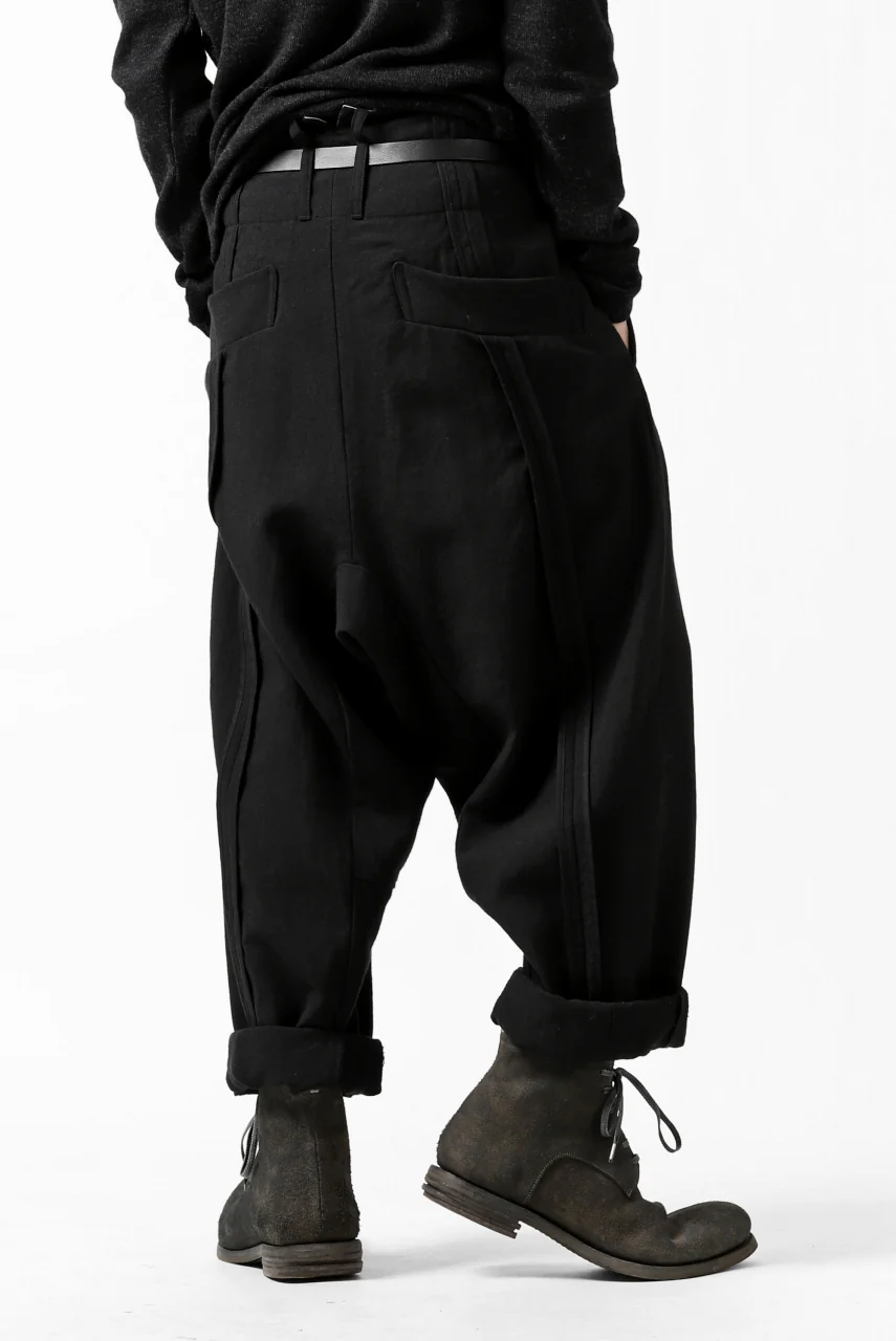 KLASICA SABRON WIDE TAPERED TROUSERS / MONOTONE HOUND TOOTH (BLACK) - Image 4
