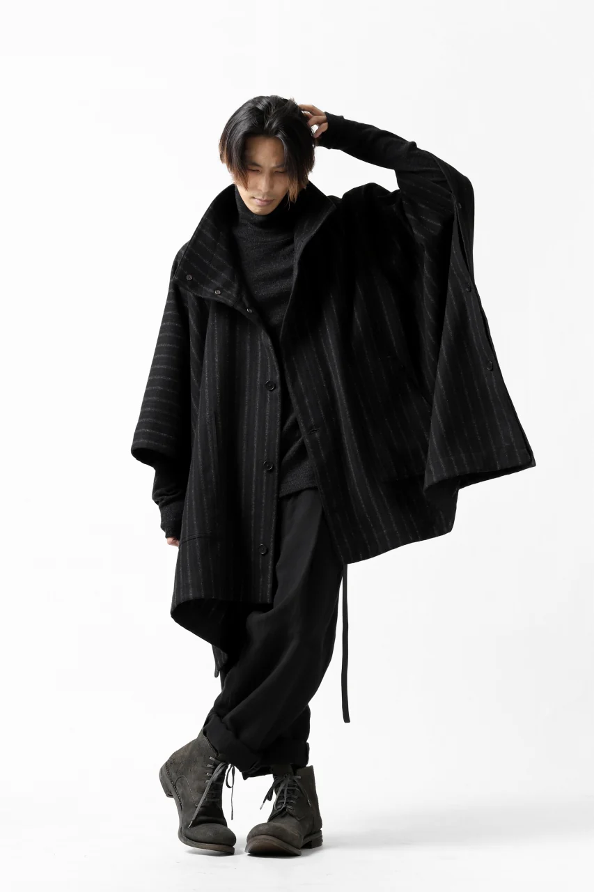 KLASICA SABRON WIDE TAPERED TROUSERS / MONOTONE HOUND TOOTH (BLACK) - Image 40