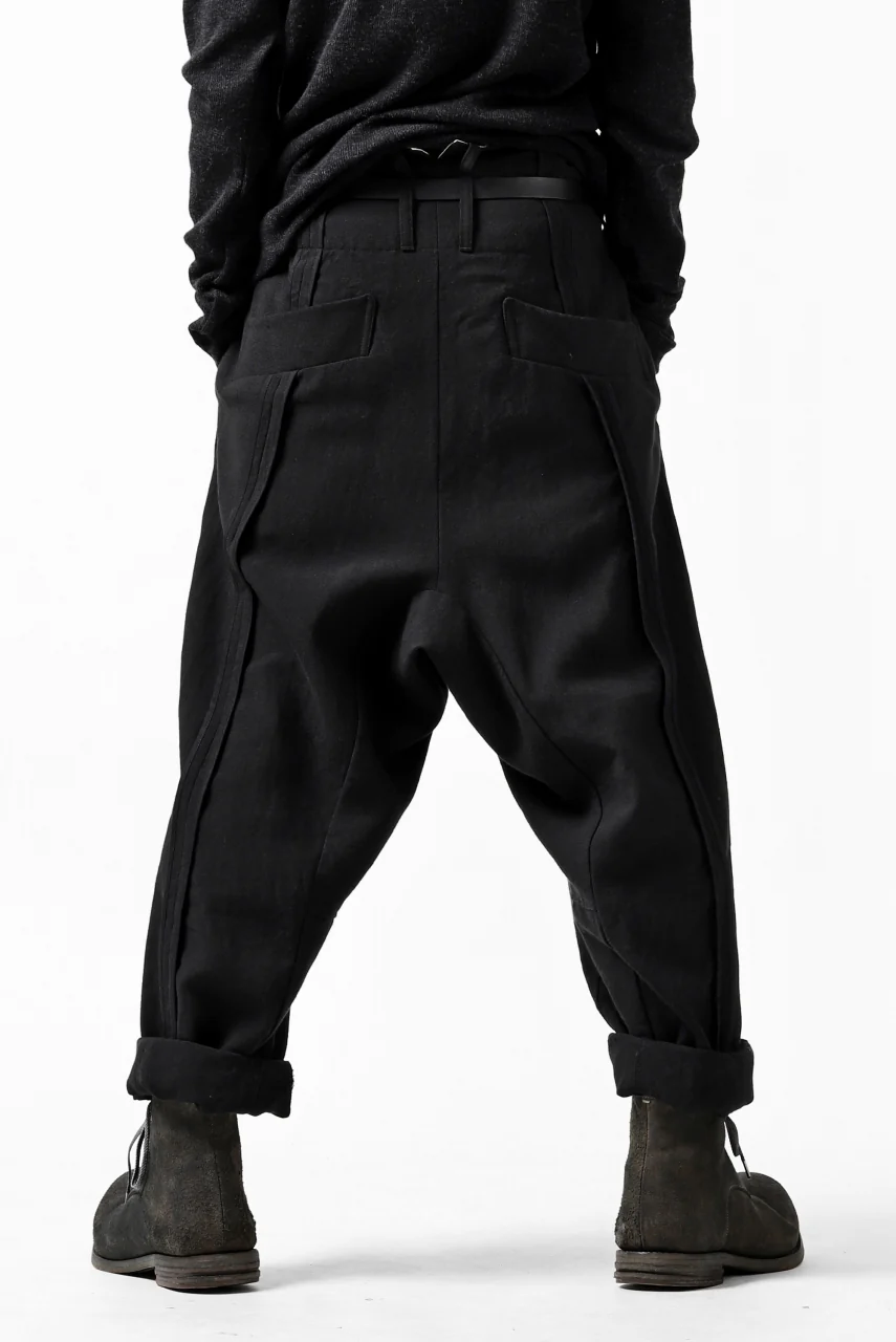 KLASICA SABRON WIDE TAPERED TROUSERS / MONOTONE HOUND TOOTH (BLACK) - Image 6