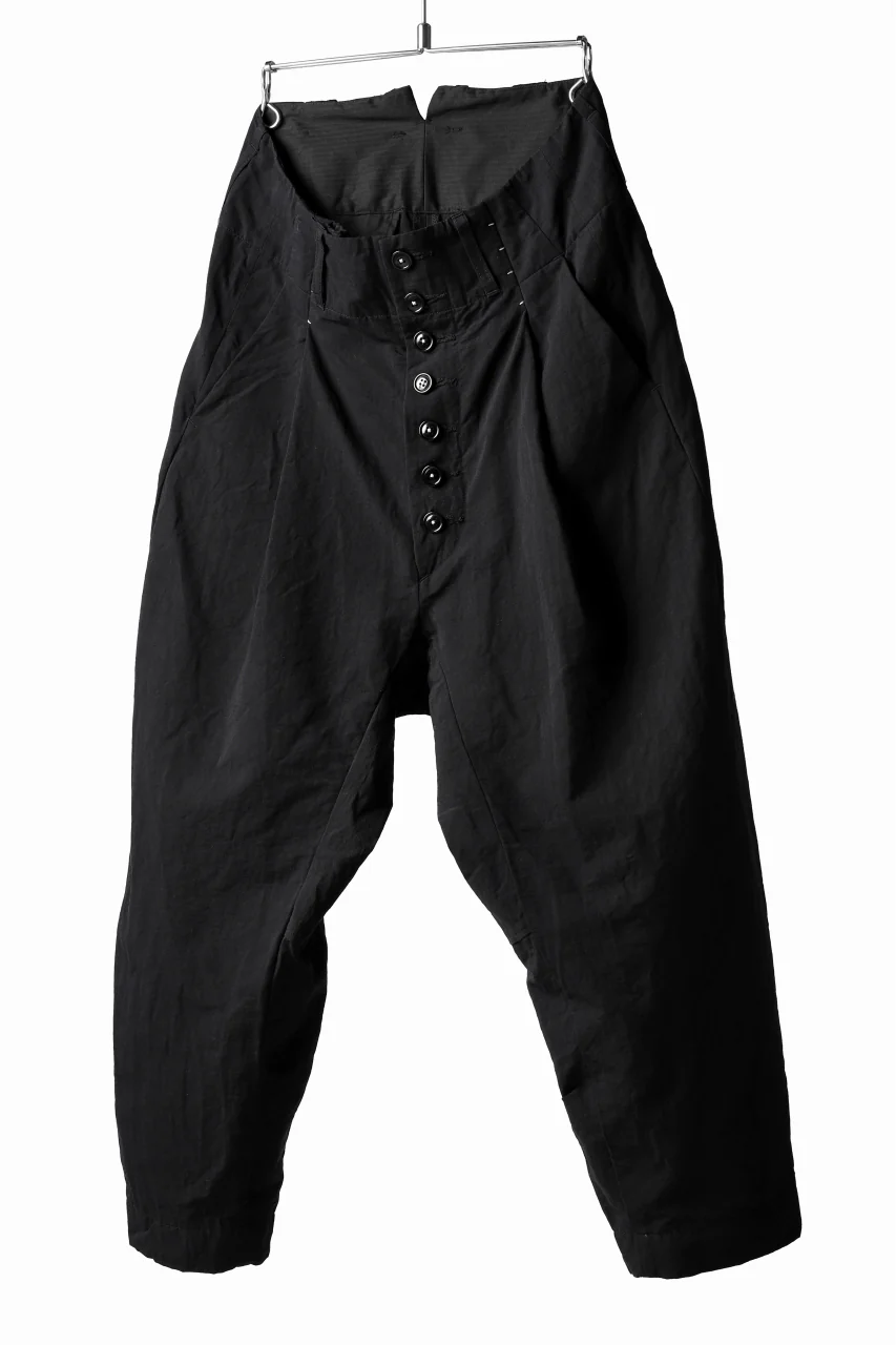 KLASICA SABRON(NW) WIDE TAPERED TROUSERS / TRI MIX HIGH DENSITY PLAIN (BLACK) - Image 13