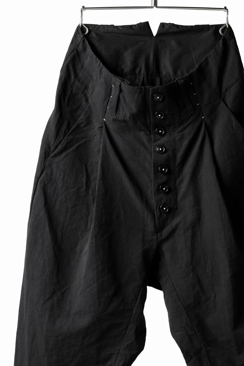 KLASICA SABRON(NW) WIDE TAPERED TROUSERS / TRI MIX HIGH DENSITY PLAIN (BLACK) - Image 17