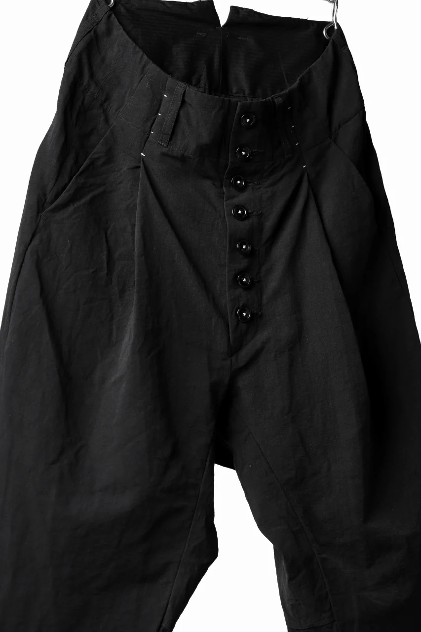 KLASICA SABRON(NW) WIDE TAPERED TROUSERS / TRI MIX HIGH DENSITY PLAIN (BLACK) - Image 18