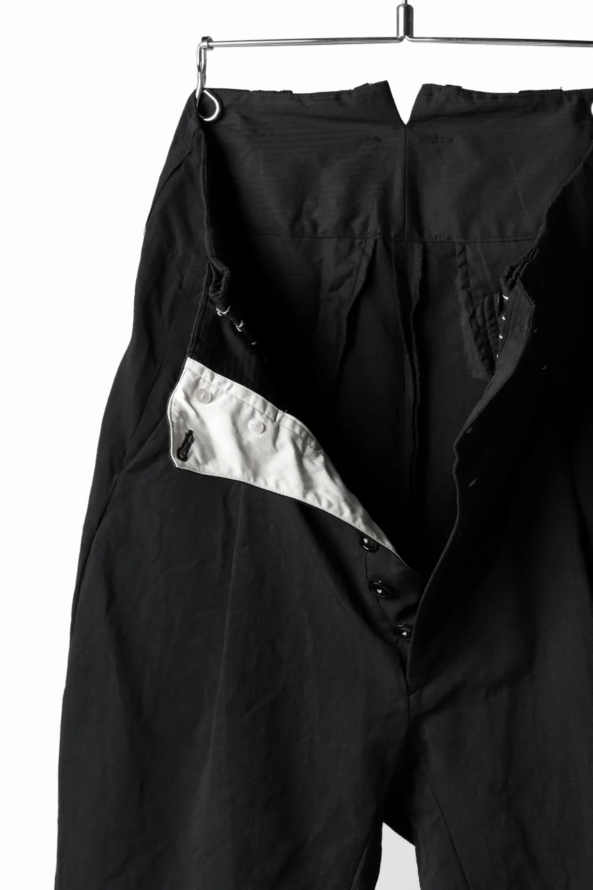 KLASICA SABRON(NW) WIDE TAPERED TROUSERS / TRI MIX HIGH DENSITY PLAIN (BLACK) - Image 23