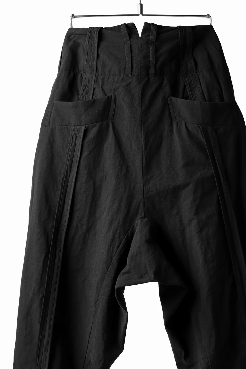 KLASICA SABRON(NW) WIDE TAPERED TROUSERS / TRI MIX HIGH DENSITY PLAIN (BLACK) - Image 25