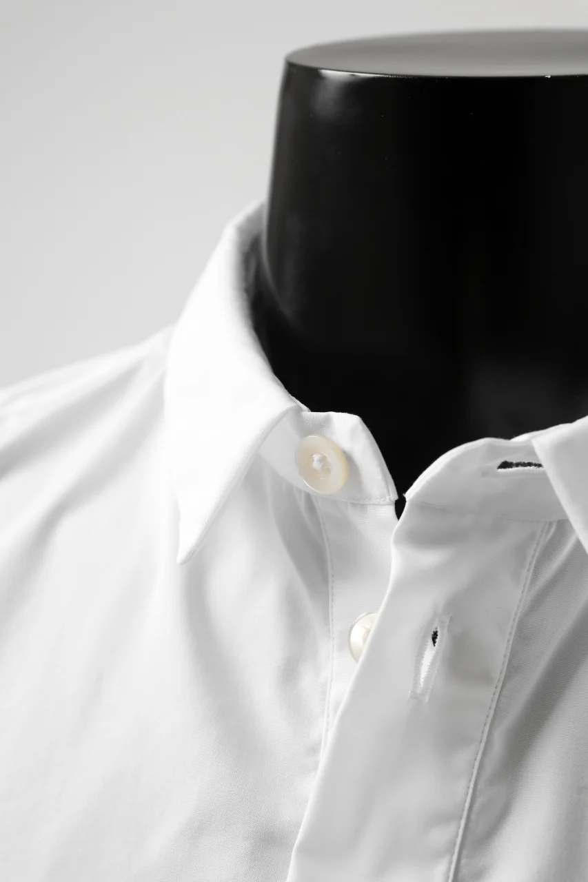 KLASICA SH-010 BOXY MINIMAL HALF SLEEVE SHIRT / THOMAS MASON'S 120/2 POPLIN (WHITE) - Image 21