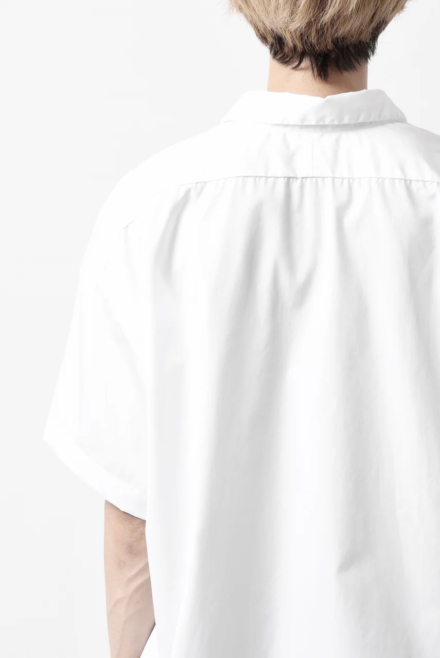 KLASICA SH-010 BOXY MINIMAL HALF SLEEVE SHIRT / THOMAS MASON'S 120/2 POPLIN (WHITE) - Image 32