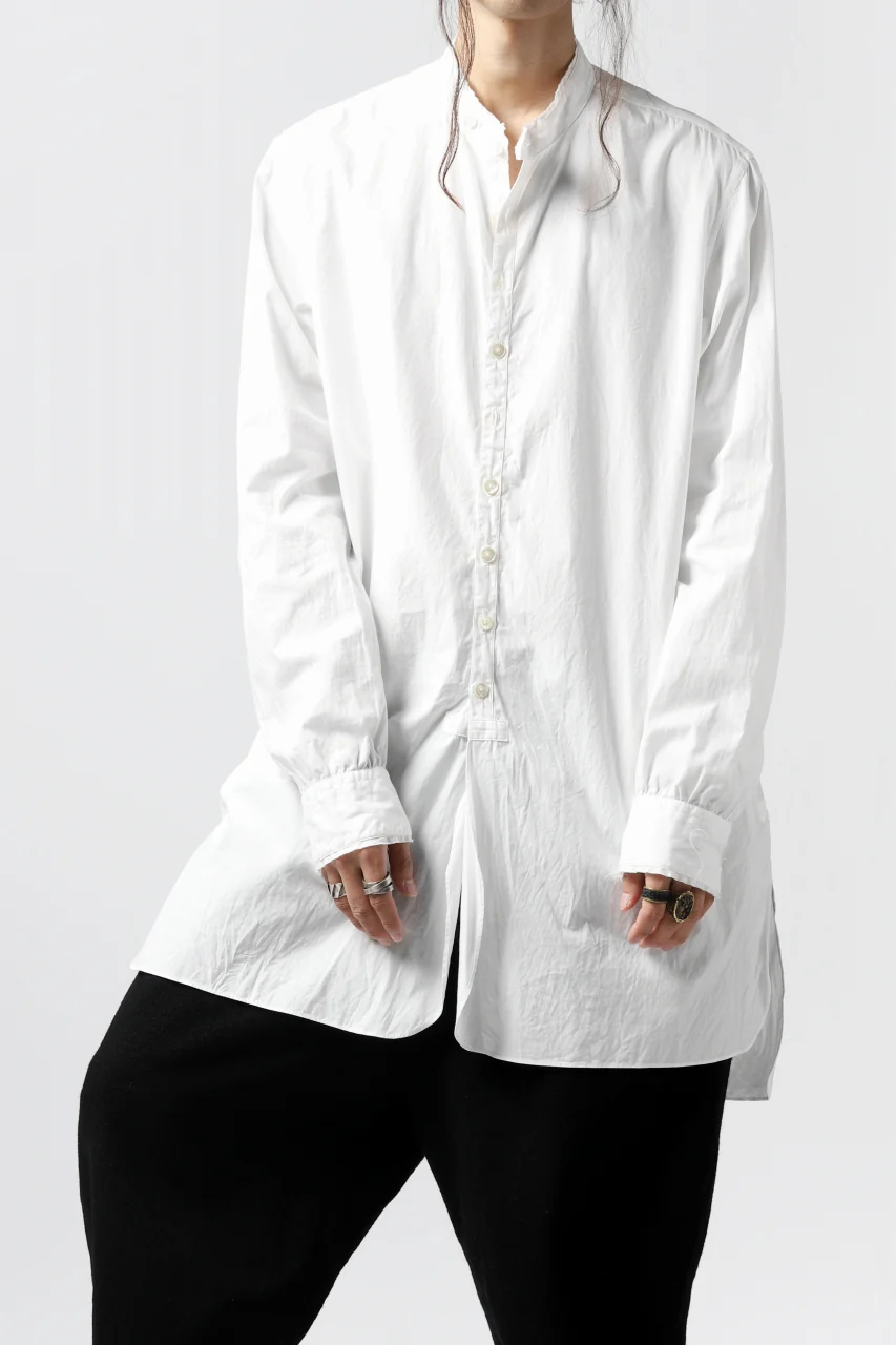 KLASICA SH-021 VINTAGE PATTERN SHIRT / WASHABLE BROAD (WHITE) - Image 2