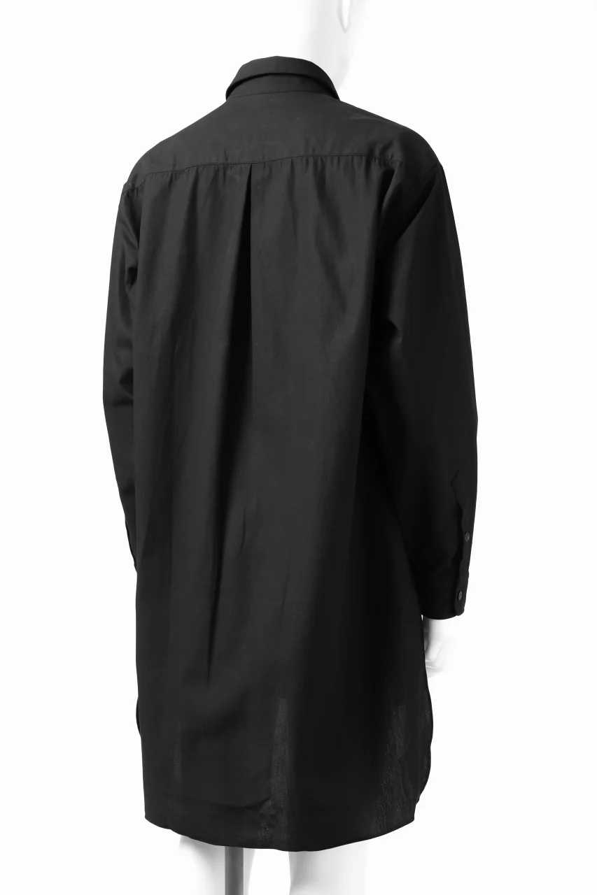 KLASICA SH-039 OVERSIZED CLASSIC OUTER SHIRT / DRY BACK TWILL (BLACK) - Image 17