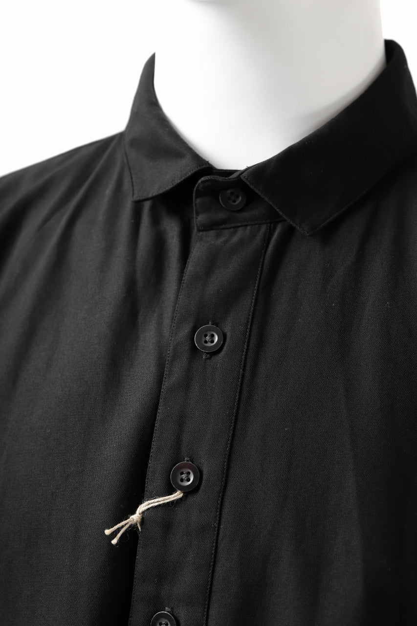 KLASICA SH-039 OVERSIZED CLASSIC OUTER SHIRT / DRY BACK TWILL (BLACK) - Image 19