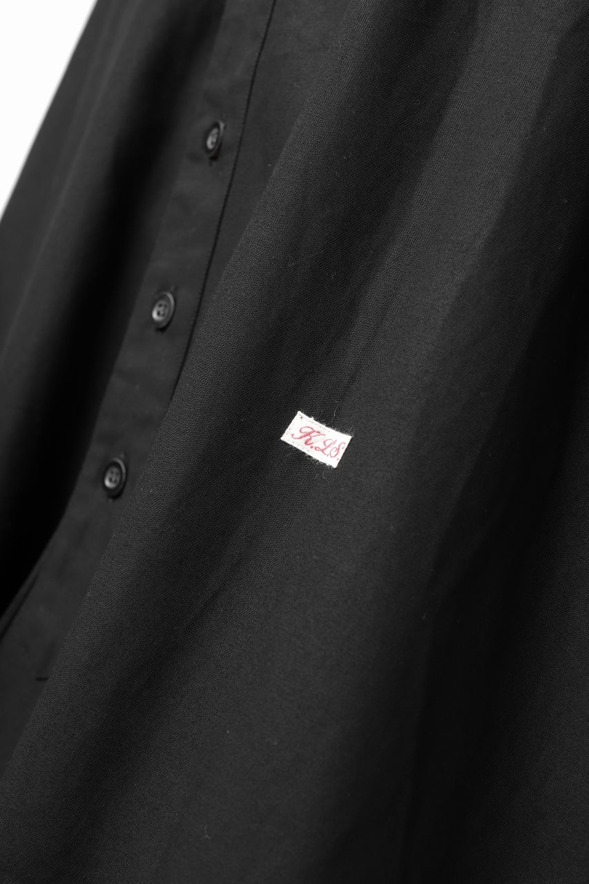 KLASICA SH-039 OVERSIZED CLASSIC OUTER SHIRT / DRY BACK TWILL (BLACK) - Image 26